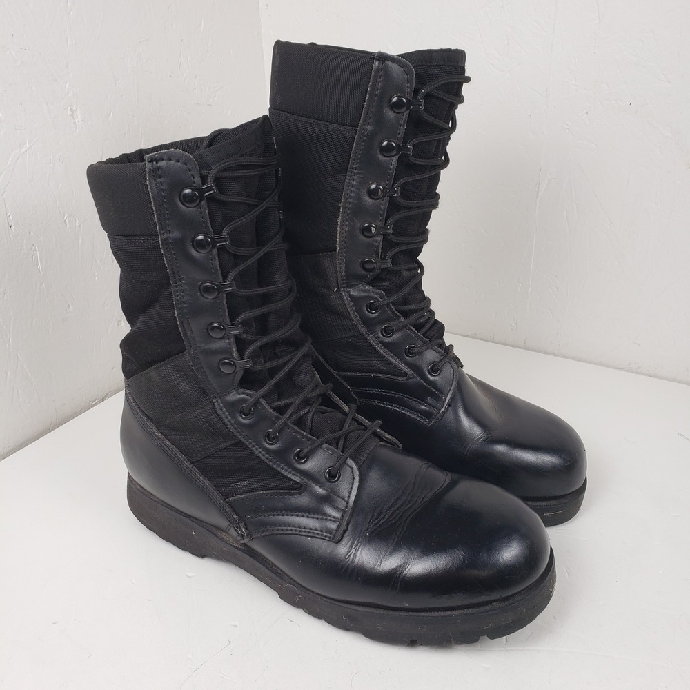 Rothco Black Sierra Sole Tactical Combat Boots Mens 11R Leather Nylon High Top